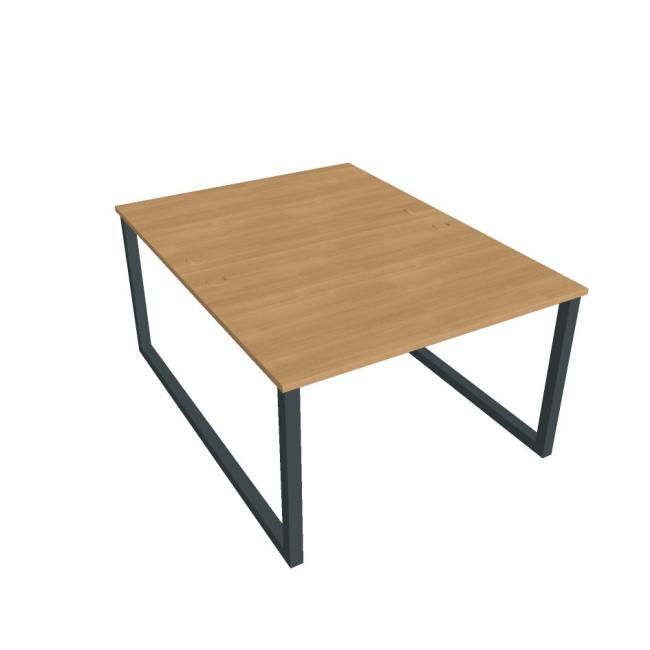 UNI O desk, 120x75.5x160 cm, oak/black