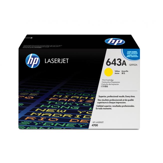 Toner HP Q5952A HP 643A žltý (10 000 str.) pre Color LaserJet 4700
