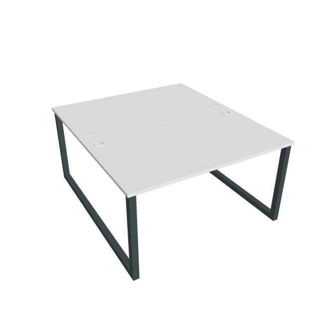 UNI O desk, 140x75.5x160 cm, white/black