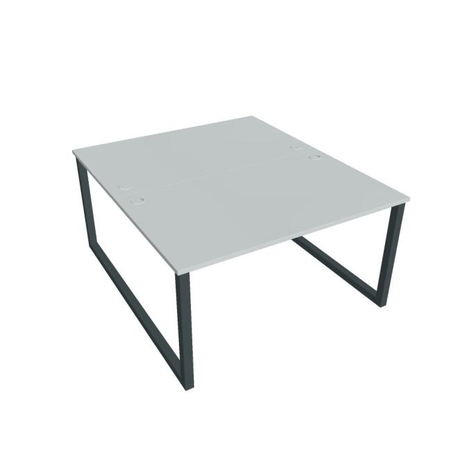 UNI O desk, 140x75.5x160 cm, grey/black