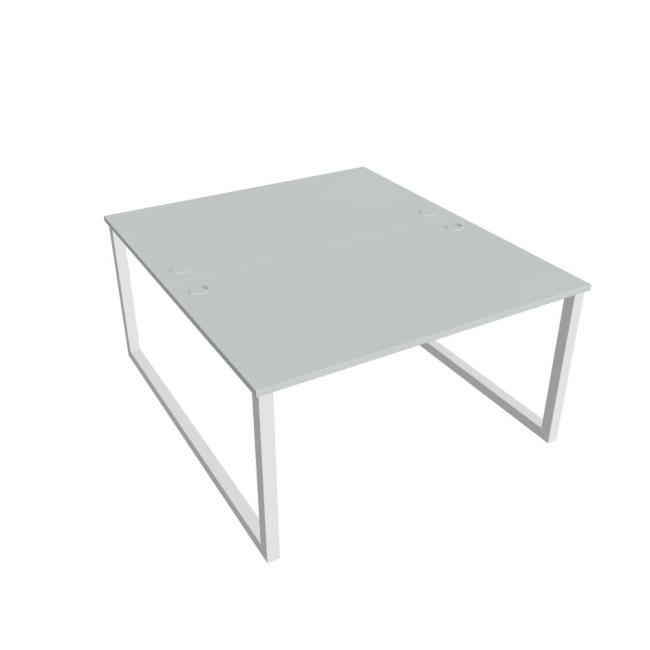 Work table UNI O, 140x75.5x160 cm, grey/white