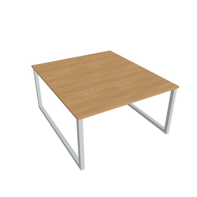 UNI O desk, 140x75.5x160 cm, oak/grey