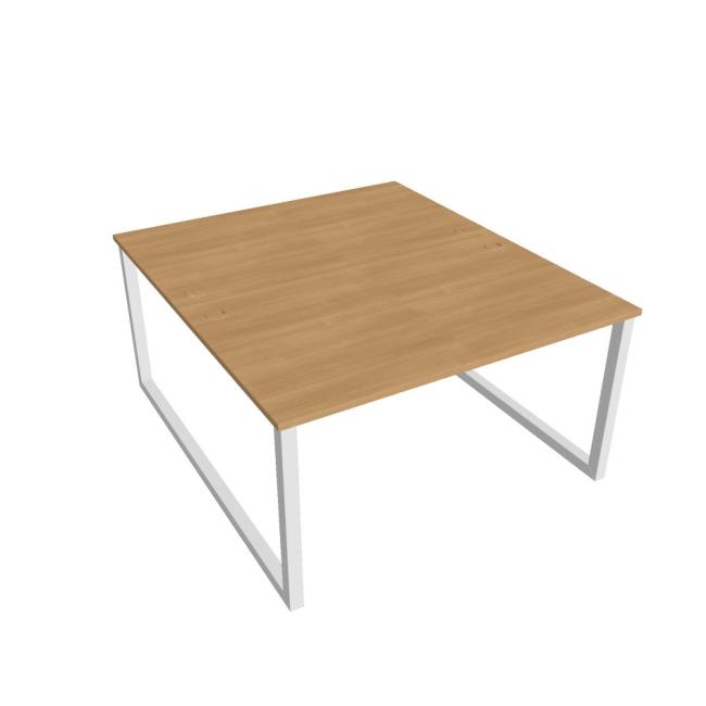 UNI O desk, 140x75.5x160 cm, oak/white
