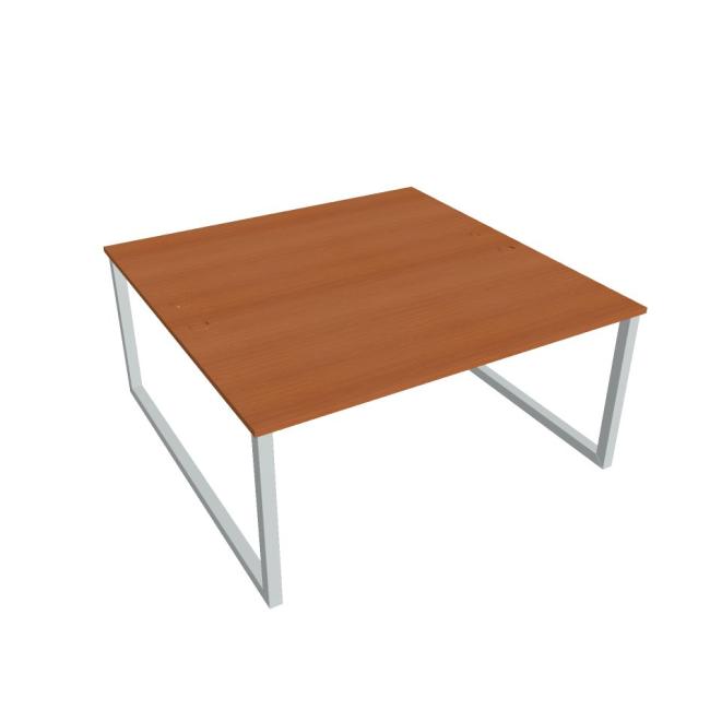 Work table UNI O, 160x75.5x160 cm, cherry/grey