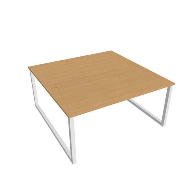 UNI O desk, 160x75.5x160 cm, beech/white
