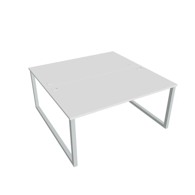 UNI O desk, 160x75.5x160 cm, white/grey