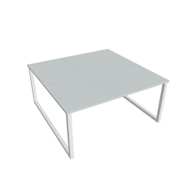 UNI O desk, 160x75.5x160 cm, grey/white