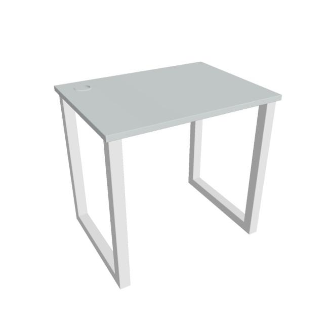 Work table UNI O, 80x75.5x60 cm, grey/white