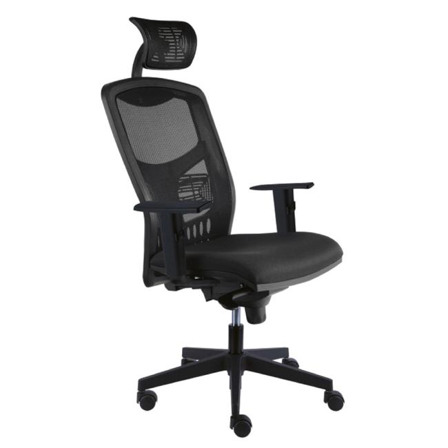 [AB201800] Office chair York Net, E-SY+ PDH+ armrests black