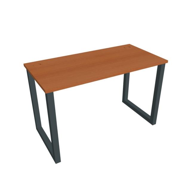 Work table UNI O, 120x75.5x60 cm, cherry/black