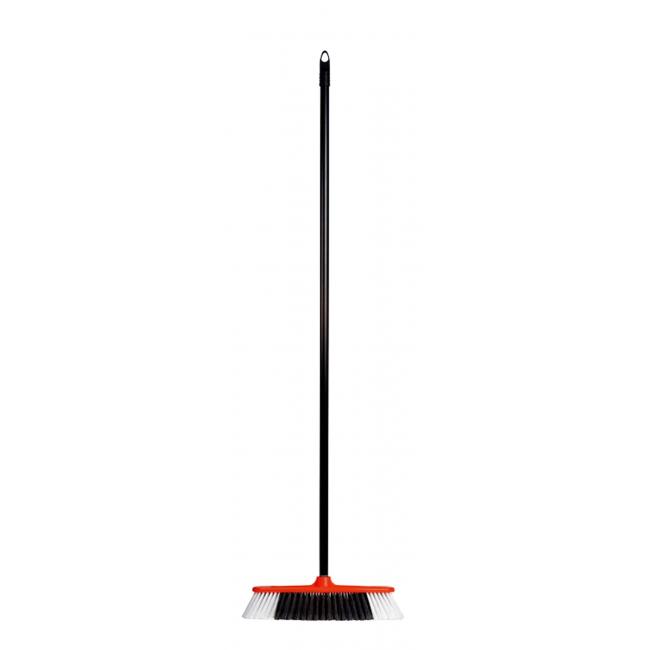 Broom with handle Söke brown/red