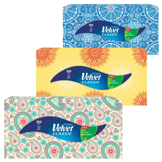 [HY007377] Cosmetic wipes 2-layer Velvet Classic 150 pcs