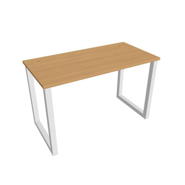 Work table UNI O, 120x75.5x60 cm, beech/white