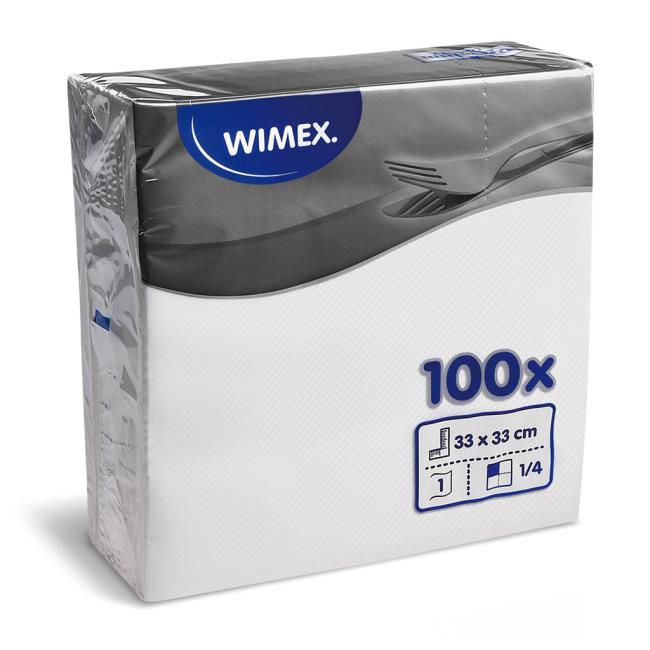 [HY022000] Papierové obrúsky 1-vrstvové 33 x 33 cm biele (100 ks)