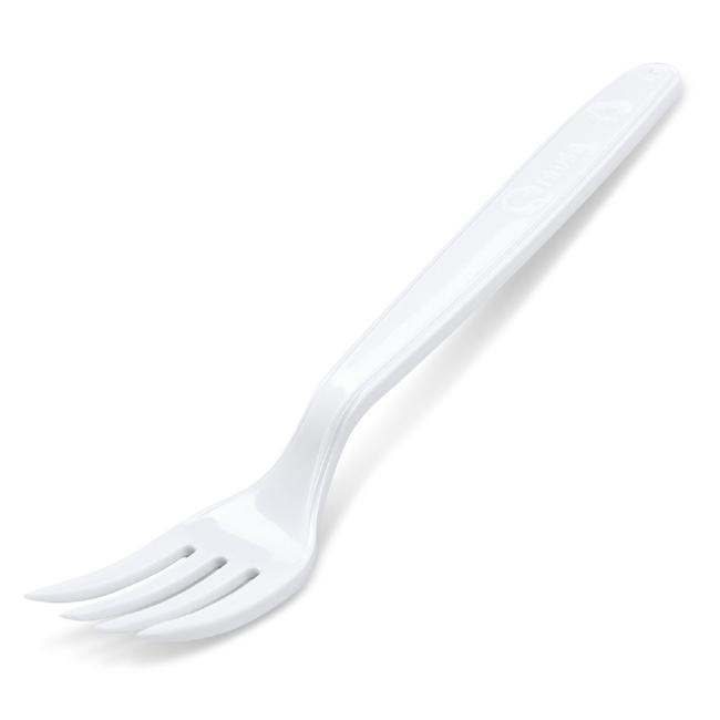 Reusable plastic forks white 18.5 cm (50 pcs)