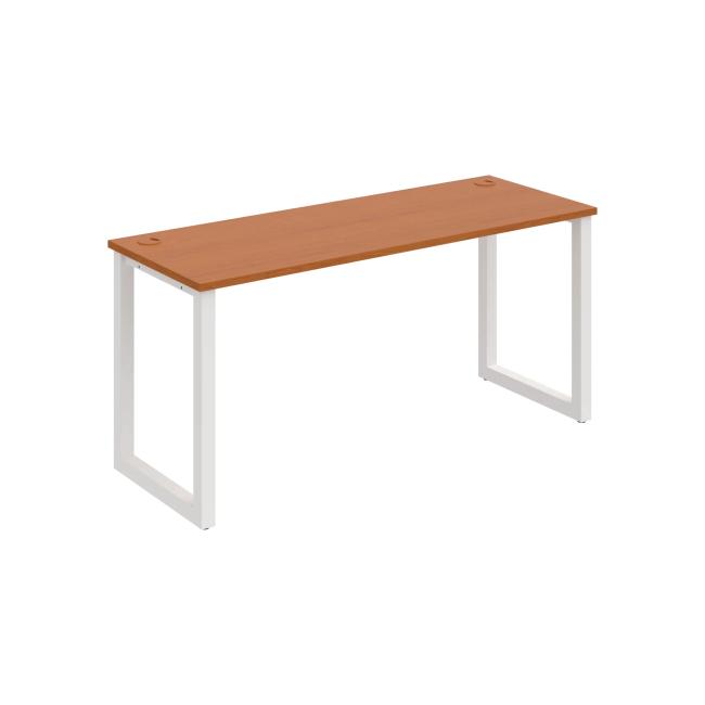 Work table UNI O, 160x75.5x60 cm, cherry/white