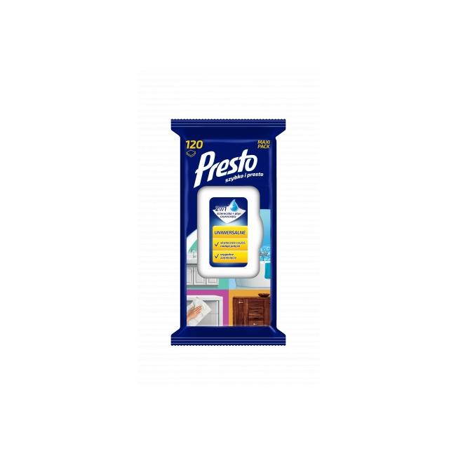Presto universal cleaning wet wipes 120 pcs