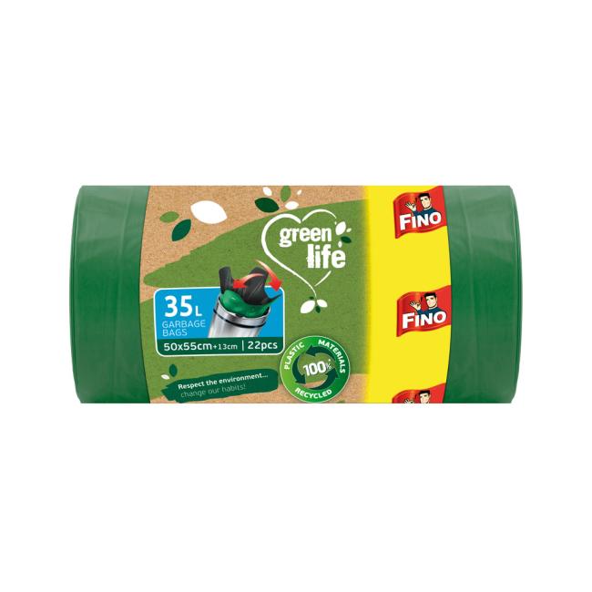 Binding bags FINO Green Life Easy 35 ℓ, 22 mic., 50 x 55 cm (22 pcs.)
