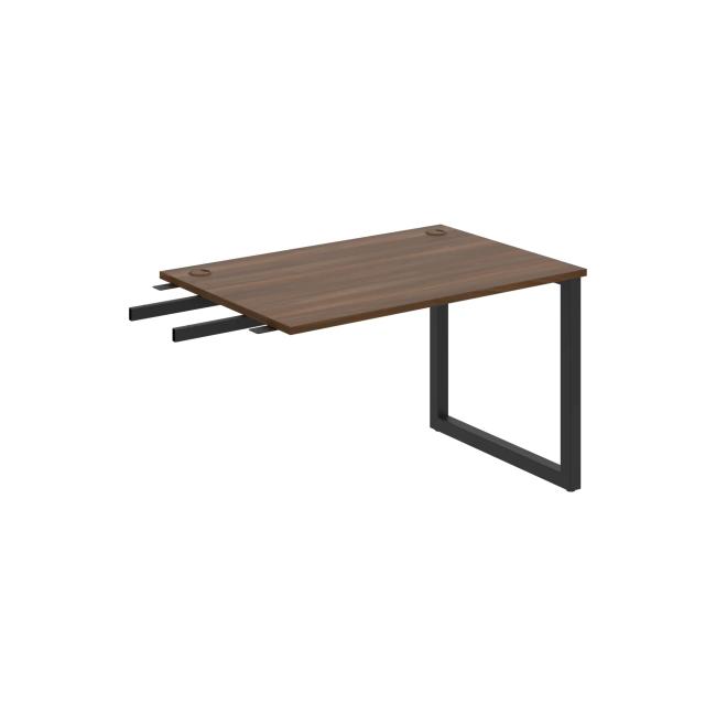 Work table UNI O, vertically chained, 120x75.5x80 cm, walnut/black
