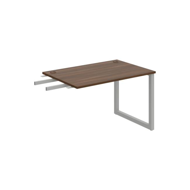 Work table UNI O, vertically chained, 120x75.5x80 cm, walnut/grey