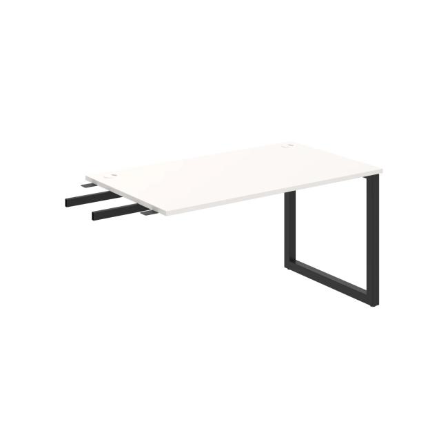 Work table UNI O, vertically chained, 140x75.5x80 cm, white/black