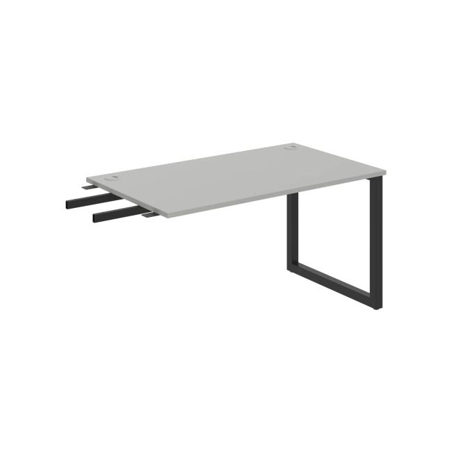 Work table UNI O, vertically chained, 140x75.5x80 cm, grey/black