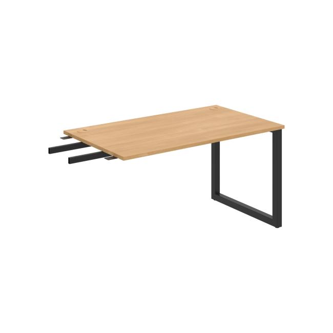 Work table UNI O, vertically chained, 140x75.5x80 cm, oak/black