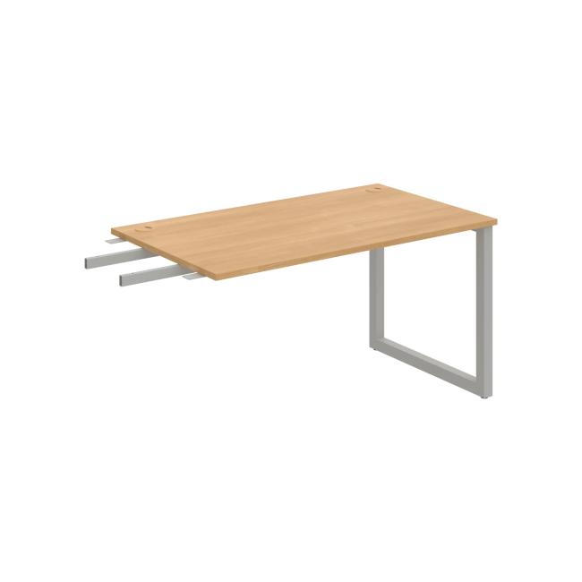 Work table UNI O, vertically chained, 140x75.5x80 cm, oak/grey