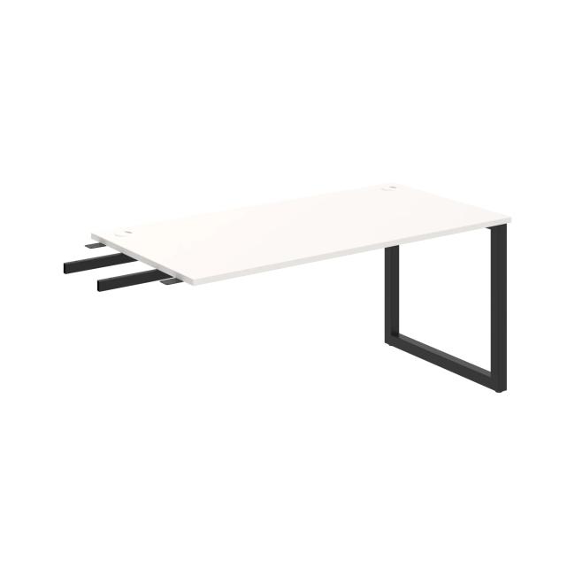 Work table UNI O, vertically chained, 160x75.5x80 cm, white/black