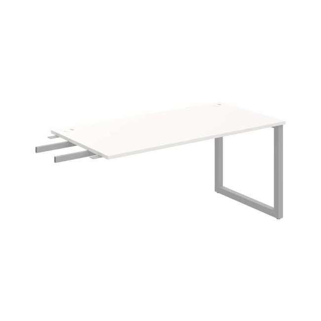Work table UNI O, vertically chained, 160x75.5x80 cm, white/grey