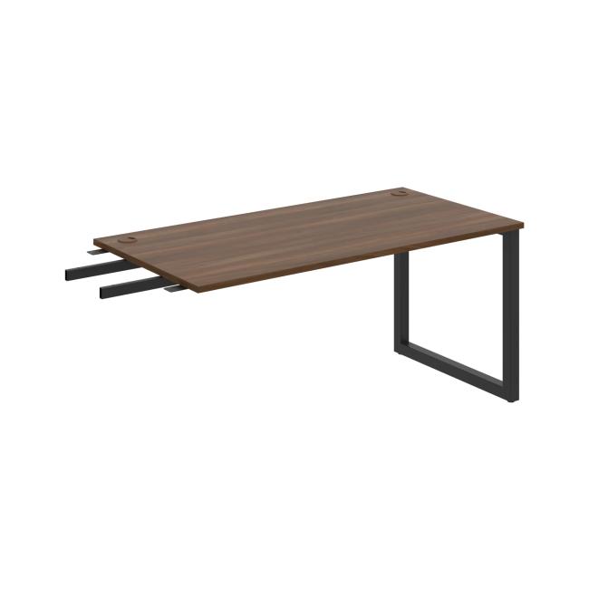 Work table UNI O, vertically chained, 160x75.5x80 cm, walnut/black