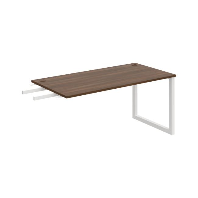 Work table UNI O, vertically chained, 160x75.5x80 cm, walnut/white