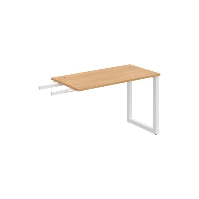 Work table UNI O, vertically chained, 120x75.5x60 cm, oak/white