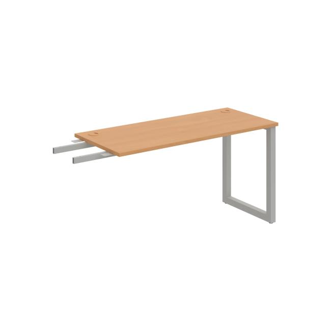 Work table UNI O, vertically chained, 140x75.5x60 cm, beech/grey