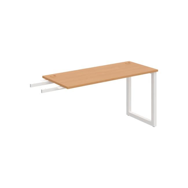 Work table UNI O, vertically chained, 140x75.5x60 cm, beech/white