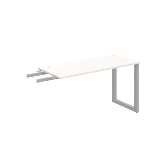 Work table UNI O, vertically chained, 140x75.5x60 cm, white/grey
