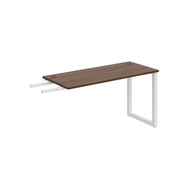 Work table UNI O, vertically chained, 140x75.5x60 cm, walnut/white