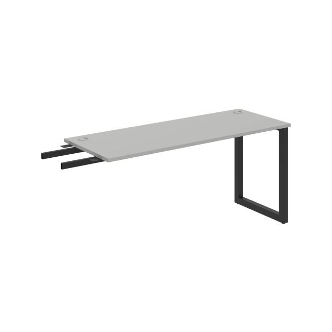 Work table UNI O, vertically chained, 160x75.5x60 cm, grey/black
