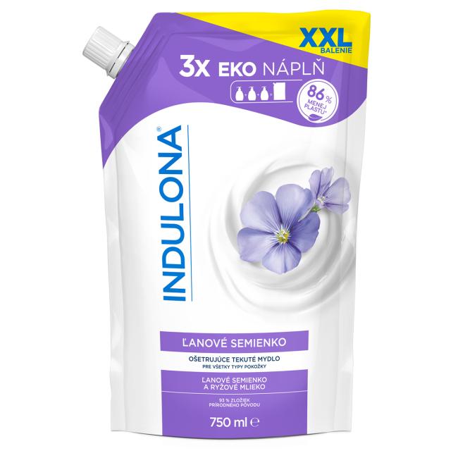 [HY054504] INDULONA tekuté mydlo náhradná náplň 750 ml Ľanové semienko