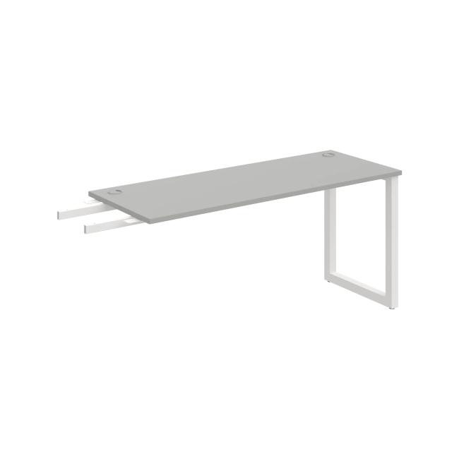 Work table UNI O, vertically chained, 160x75.5x60 cm, grey/white