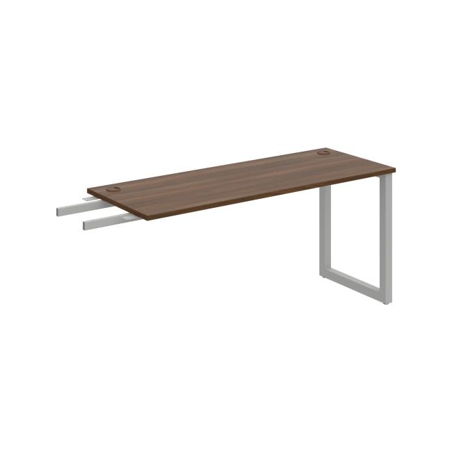 Work table UNI O, vertically chained, 160x75.5x60 cm, walnut/grey