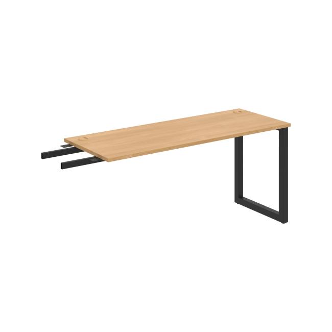 Work table UNI O, vertically chained, 160x75.5x60 cm, oak/black
