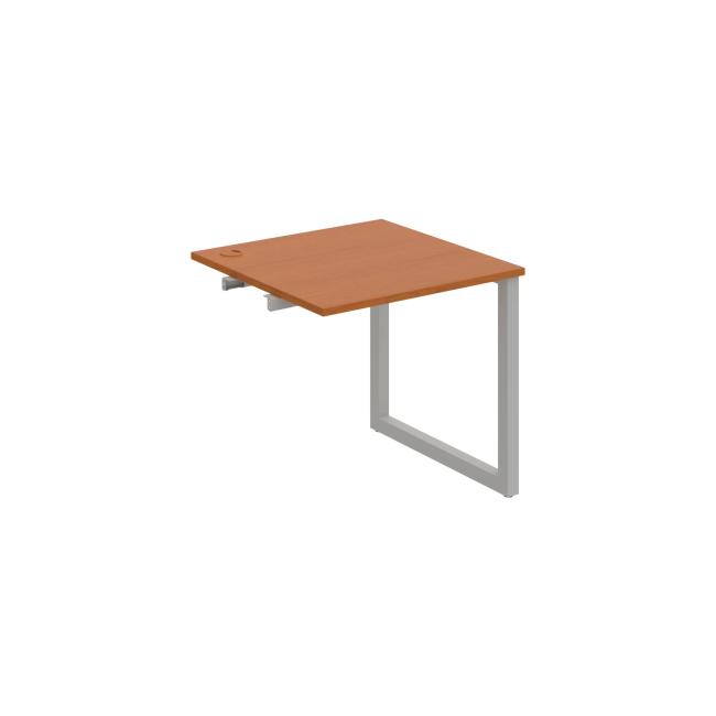 Work table UNI O, extendable. chain, 80x75.5x80 cm, cherry/grey