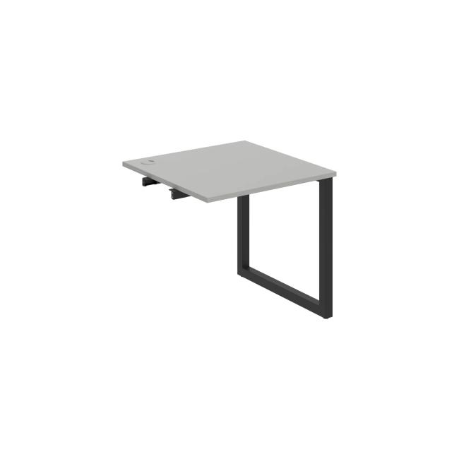 Work table UNI O, extendable. chain, 80x75.5x80 cm, grey/black