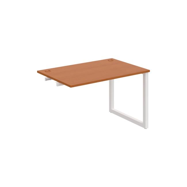 Work table UNI O, extendable. chain, 120x75.5x80 cm, cherry/white