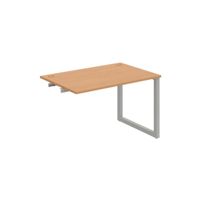 Work table UNI O, extendable. chain, 120x75.5x80 cm, beech/grey