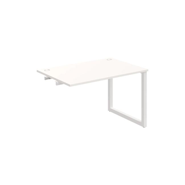 Work table UNI O, extendable. chain, 120x75.5x80 cm, white/white