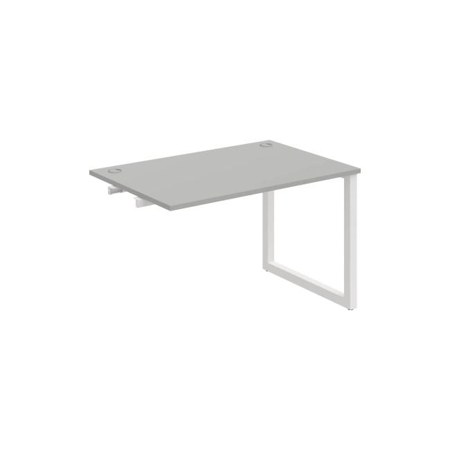 Work table UNI O, extendable. chain, 120x75.5x80 cm, grey/white