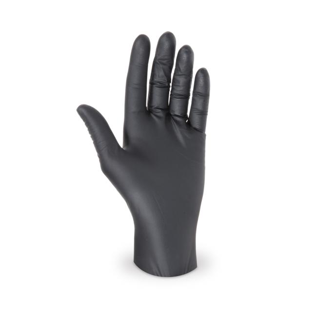 Disposable gloves, nitrile, powder-free, black, large. 7/S (100 pcs.)