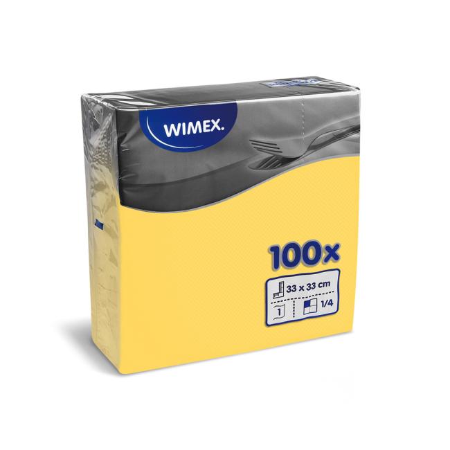 Paper napkins 1-layer GASTRO 33 x 33 cm yellow (100 pcs.)